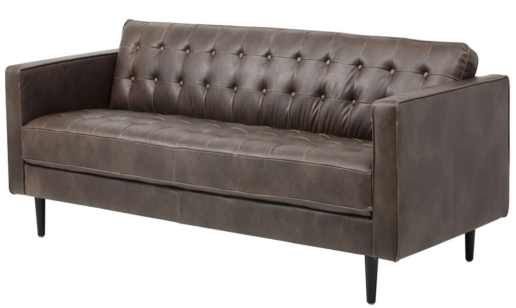 donnie sofa havana dark brown front 1